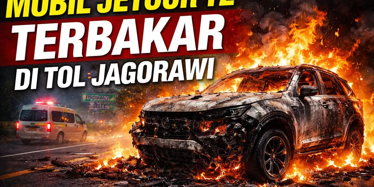 Tabrakan Di Tol Jagorawi: Jetour T2 Hangus Terbakar