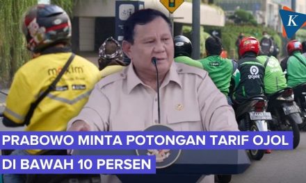 Soroti Potongan Ojol, Prabowo Usul Tarif Di Bawah 10 Persen